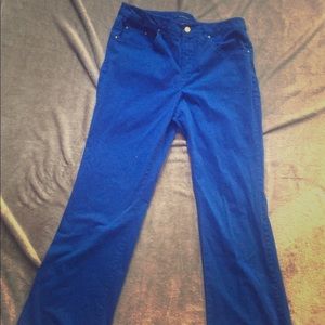 Super soft, royal blue color, boot cut pants!